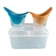 thumbnail image 1 of Kit de 2 vasos lavaojos reutilizables con recipiente de almacenamiento. Vasos para limpieza ocular. Azul y naranja, 1 of 9