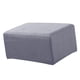 thumbnail image 4 of Funda de otomana elástica de elastano rectangular para reposapiés, taburete, sofá, funda suave gris, 4 of 8