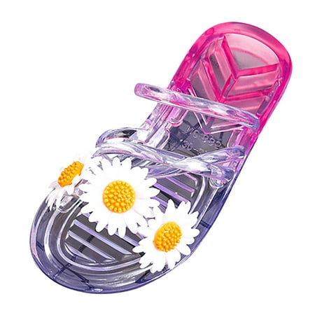 

Slippers Shoes for Women Summer Women s Two Color Chrysanthemum Translucent Soft Soles Roman Style Sandals