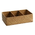thumbnail image 4 of Wicker Storage Basket Desk Organizer Pantry Baskets Laundry Basket Storage Bin Rattan Basket Desk Straw For Kitchen Home Countertop Bathroom 31cmx21cmx9cm, 4 of 8