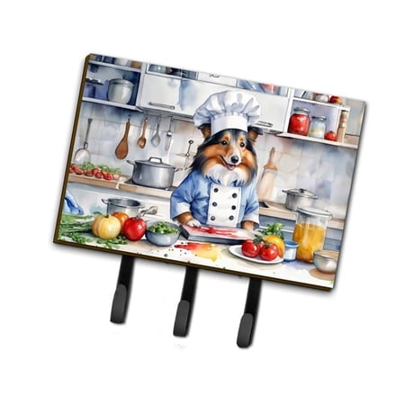Sheltie The Chef Leash or Key Holder 6 in x 9 in