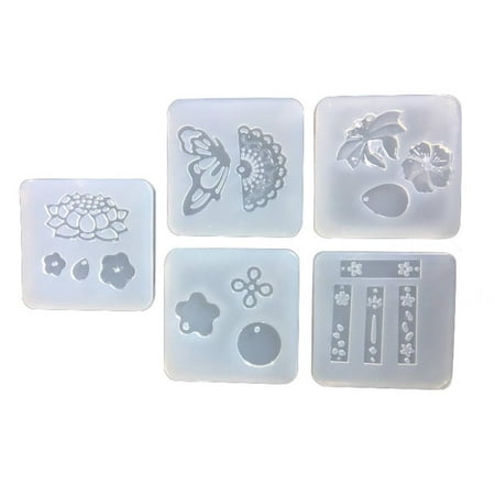 

5Pcs Epoxy Mould Chocolate Cake Fondant Silicone Mold Soap Mould DIY Candy Jelly Mold Decoration Tools-5.2 * 0.6CM