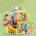 thumbnail image 1 of Bloques de construcción para niños, juguete de ladrillos para armar cabaña de amigos, casa, cabaña, castillos, pueblo, arquitectura, regalo para niñas, Ideas creativas, 2023, 1 of 4