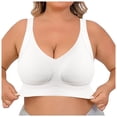 thumbnail image 2 of Everyday Bras for Women Athletic Bra for Women Work Out Bras Pack of Bras for Women Athletic Sports Bras Wireless Bras for Women Womens Bras Push up No Underwire Sports Bra with Support The White L, 2 of 8