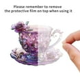 thumbnail image 5 of YANHAIGONG Purple Coffee Cup Ornament, Hanging Porch Decoration Pendantfor Birthday Wedding Baby Bridal Shower Holiday Party Supplies ,Purple Iris Tea Cup Window Hanging Decor for Home Party Balcony, 5 of 8