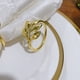 thumbnail image 5 of Aro para servilletas (9 hojas, dorado), 9 soportes de hebilla de servilleta de metal, utilizado para la decoración de la mesa del banquete de bodas, 5 of 5