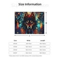 thumbnail image 5 of Goofa Mystic Wolf Dreamcatcher Pattern Fleece Throw Blanket for Couch, Soft Checkered Flannel Blanket for Sofa, Warm Cozy Decorative Blanket Fall Decor Gift-80"x60", 5 of 6