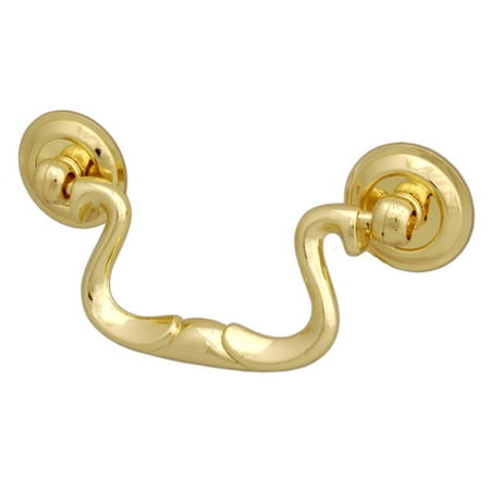 - Traditional Polished Brass Finish Zinc Drop Handle Pull - Set of 4