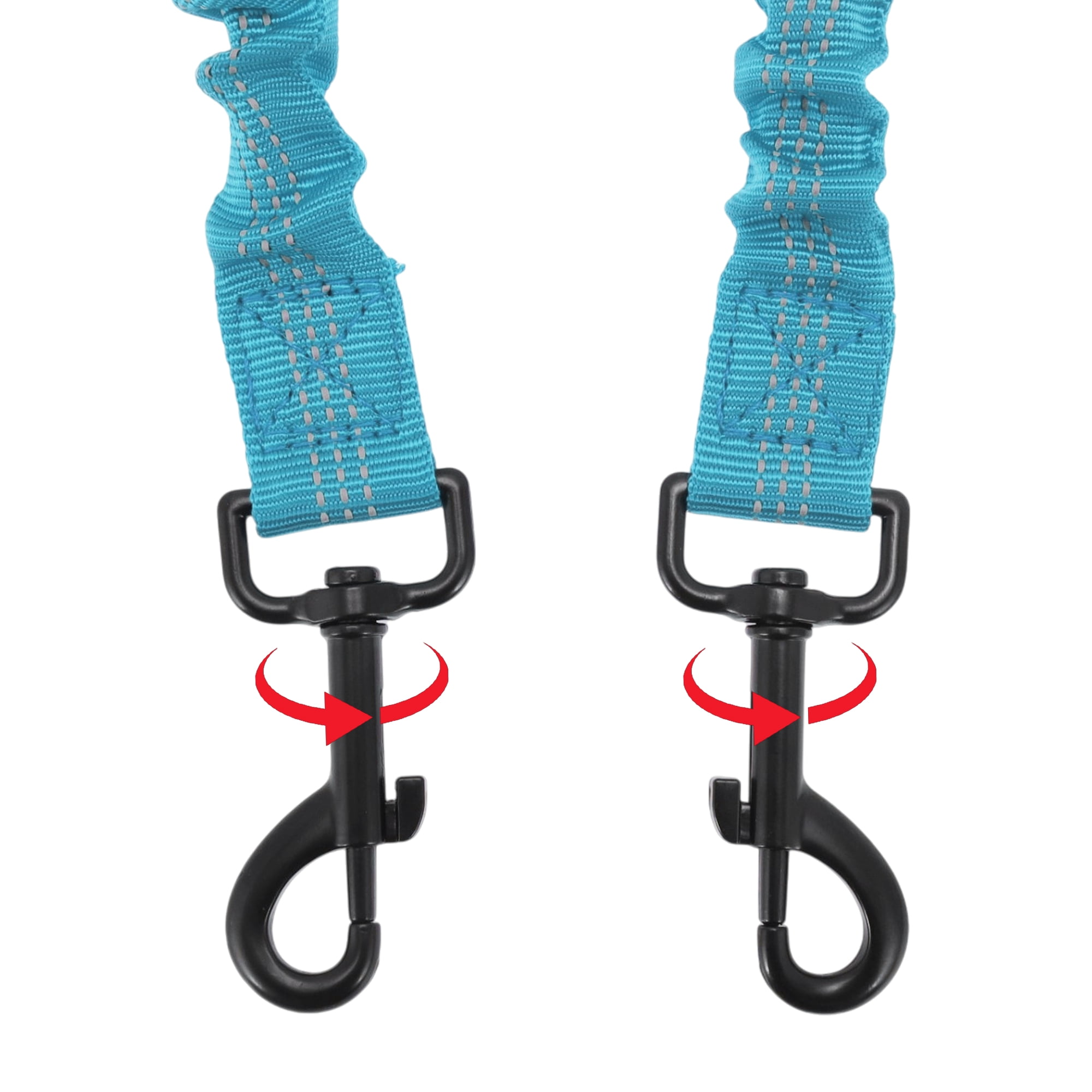 Unique Bargains Pet Double Dog Leash Reflective Dual Leash Light Blue