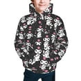 thumbnail image 4 of Sanrio Kuromi Kids' Hoodie 3d Print Sweatshirt Soft Pullover Hooded With Big Pockets Fans Gifts For Boys Or Girls X-Large, 4 of 7