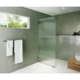 thumbnail image 2 of Glass Warehouse  34" x 78" Frameless Shower Door - Single Fixed Panel Fluted Frosted Radius Oil Rubbed Bronze 34 Inch - Left Oil Rubbed Bronze Finish, 2 of 5