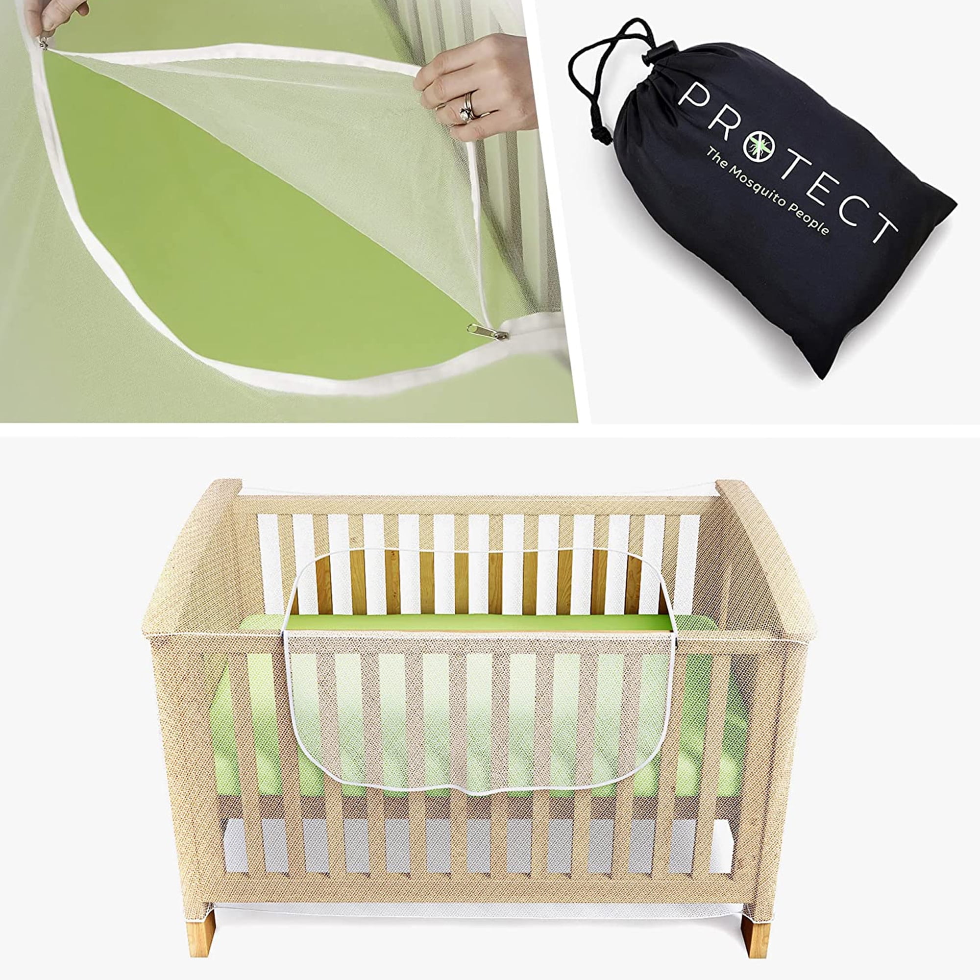 Luigi’s Mosquito Net for Cot Bed, Cot & Baby Crib Protector with Top