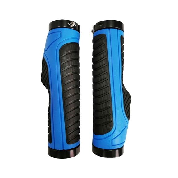 Linyer 2 Pieces Handlebar Covers Thick Cycling Handles Shock-absorbing Colorful Rubber Professional Wear-Resistant Accessory Grips Blue
