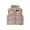 Khaki, variant on Childrens Stand Collar Down Vest Cotton Waistcoat for Autumn Winter Outerwear Boys and Girls Warmth 110 Size Beige