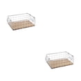 thumbnail image 2 of Cesta de alambre Yuarrent Estante de almacenamiento de cosméticos decorativo Blanco S/32*22*11cm 2Conjunto, 2 of 6