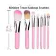 thumbnail image 3 of Rose-7 Pcs Kids Makeup Brush Set - For Foundation, Eyebrow, Eyeliner, Concealer, 3 of 5