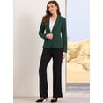thumbnail image 4 of DARING DIVA Women's Casual Long Sleeve One Button Pockets Suit Jacket S Dark Green, 4 of 6