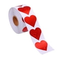 thumbnail image 1 of 1 Rouleau/500 Pcs Étiquettes Autocollantes en Forme de Cœur Autocollants de la Saint-Valentin, 1 of 8