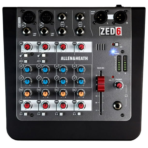 Mezcladora Pasiva ALLEN & HEATH ZED-6 6 ch Salidas principales XLR