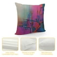 thumbnail image 4 of COMIO  Art Abstract Throw Pillow Case Cushion Covers Bright Fuchsia, Magenta, Pink, Red, Yellow, Green and Blue for Couch Bed Sofa Car Waist, 4 of 5