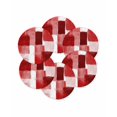 thumbnail image 7 of 13 Inch Round Placemats Set of 6, Red Geometric Non Slip Heat Insulation PP Table Mats, Watercolor Ombre Modern Abstract Art Washable Place Mats for Kitchen Dining Party Table Decor, 7 of 7