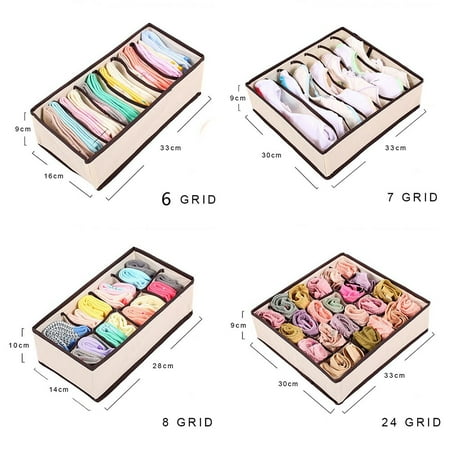 

Multi Size Storage Box Underwear Wardrobe Foldable Drawer Dividers Closet Organizer With Lid Storage Box Tie Socks Bra Bedroom