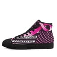 thumbnail image 3 of Breast Cancer Awareness High Top Canvas Shoes Sneakers Black Size 9.5, 3 of 7