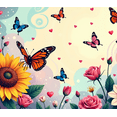 thumbnail image 4 of Floral Butterfly Backdrop Banner for Party Event Backdrop Photography Studio Decoration Photoshoot Wedding Garden Celebration Outdoor Background, 4 of 4