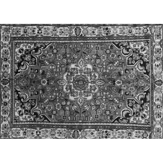 Ahgly Company Indoor Rectangle Persian Gray Traditional Area Rugs, 6' x 9'