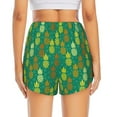 thumbnail image 3 of Picia Pineapples1 Pattern Women's 2 in 1 Athletic Running Shorts High Waisted Workout Casual Gym Sweat Shorts with Comfy Liner Zipper Pockets-Small, 3 of 9