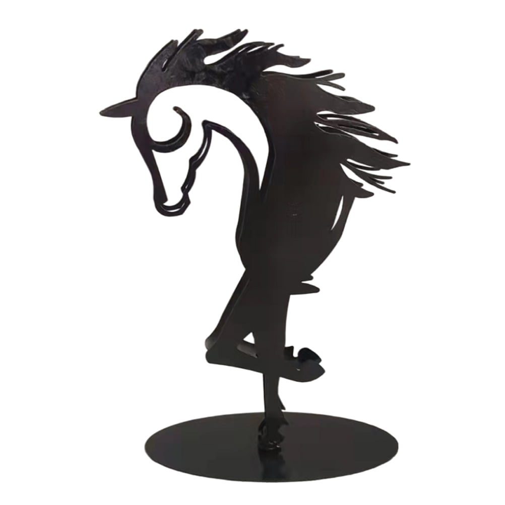 Wrea Rustic Horse Sculpture Modern Statue Metal Art Waterproof Horse