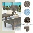 thumbnail image 3 of 2-Piece Light Brown Outdoor Chaise Lounge Set, Adjustable Resin Pool Lounge Chairs for Patio & Beach, 3 of 15