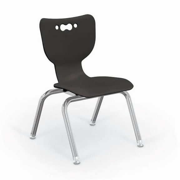 Balt B2300675 Hierarchy 12 in. Plastic Classroom Chair, Chrome - Black