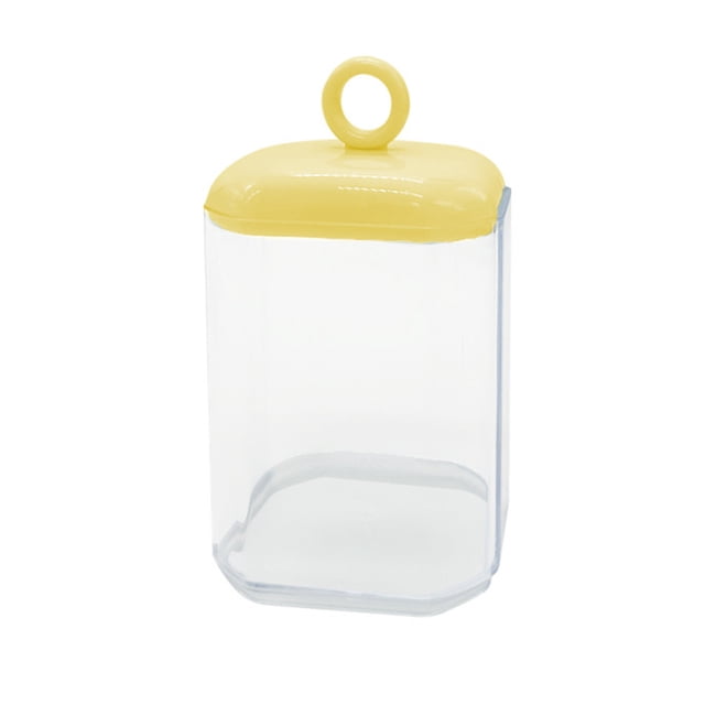 Caja con Tapa Caja de Almacenamiento Cosmético Acrílico Transparente con Cubierta a Prueba de Polvo Y Tampón Caja de Almacenamiento a Prueba de Polvo