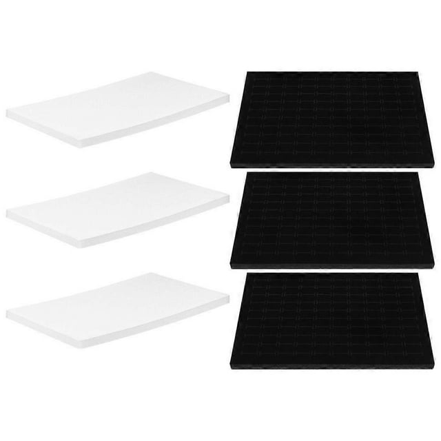 6pcs Jewelry Sponge Insert Mats Display Trays Jewelry Box Inserts Earring Display Mats