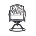 thumbnail image 3 of 2pcs Outdoor Patio Aluminum Swivel Rocker Dining Chairs With Cushion, Navy Blue - To Elements And Cushion Versatile For Relaxing, 3 of 3