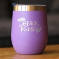 thumbnail image 2 of Bevvee Insulated Wine Tumbler 12 oz Beach Please Beach Lover Gifts Tumblers, 2 of 4