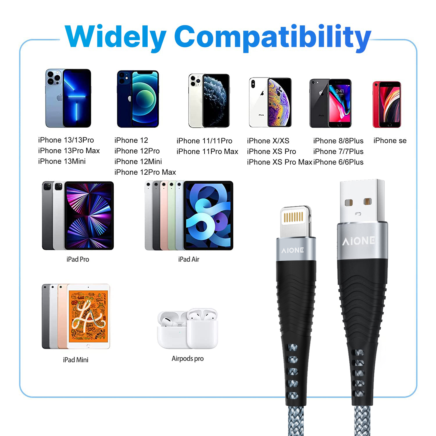 Yellowknife+ 2-Pack 3.3ft Fast Charging IPhone Cable - 8 Pin USB, Green