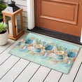 thumbnail image 4 of Bathroom Rugs 2x3 Ft, Beach Coastal Teal Non Slip Area Rugs for Kitchen Bedroom Entryway, Nautical Shell Starfish Coral Summer Washable Carpet Runner Rug Floor Mats for Bedroom Home Decor, 4 of 8