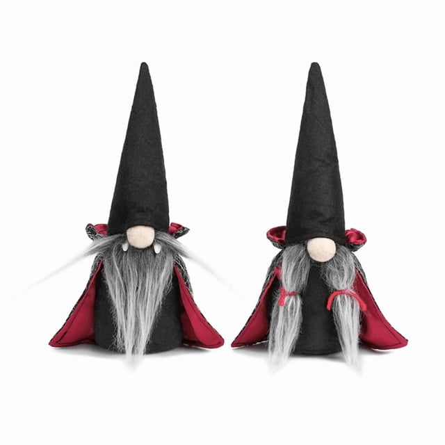 2 Piezas de Muñeco de Peluche Sin Rostro de Gnomo de Halloween Hecho A Mano, Muñeco de Gnomo Sueco, Decoración de Halloween