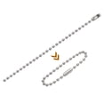 thumbnail image 4 of Uxcell 100pcs Cadenas de Bolas de 4 Pulgadas con Conector de Bola de Metal de 2.4mm, Plata, 4 of 7