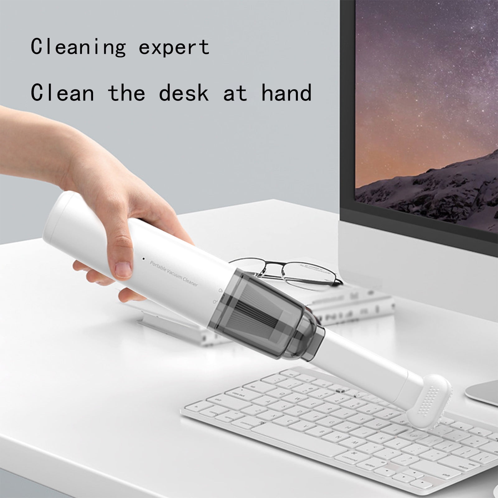 Car Vacuum with Powerful Suction, Mini Vacuum with Metal/Plastic Filter for Crevices, Keyboard Cleaner, USB Rechargeable Save 50% off
