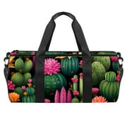 Cactus Large Capacity Sports Bag with Interior Zipper Pocket, Nice for Yoga, Swim, Duffle, and Soccer - 17.7 Inches Size