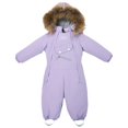 thumbnail image 4 of KAUOD Toddler Waterproof Snowsuits Outdoor Insulated One Piece Hooded Ski Suits Jumpsuits Kids Baby Multi Zipper Snow Suits, 4 of 9