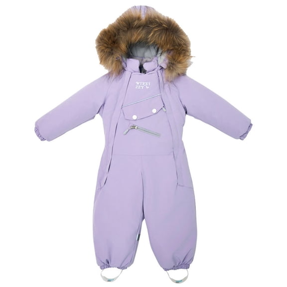Mercatoo Kids Sno𝐰 Suit Boys Girls One Piece Snowsuits Winter Warm Outdoor Overalls Waterproo𝐟 Snowboarding Ski Suits Jumpsuits