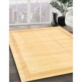 thumbnail image 2 of Ahgly Company Indoor Round Contemporary Chrome Gold Yellow Solid Area Rugs, 5' Round, 2 of 6