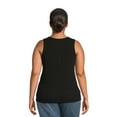 thumbnail image 3 of Terra & Sky Women's Plus Size Scoop Neck Ribbed Tank Top, 3 of 5