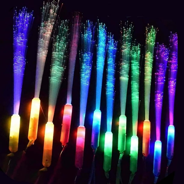 Glow Fiber Wands Sticks Led Light Up Wands Fiber Optic Wands Led