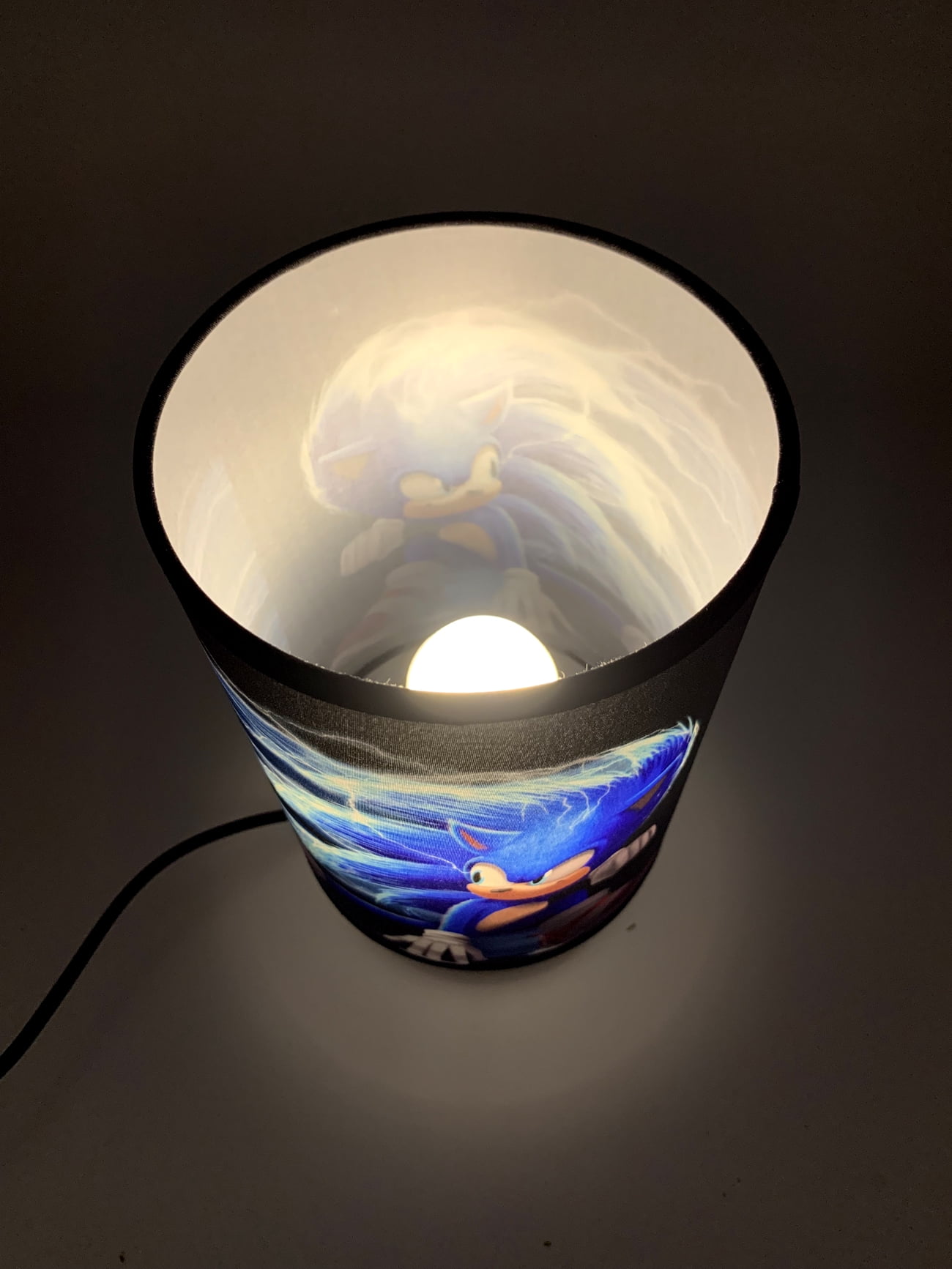 Super Sonic Bedside Night Light Table Lamp Wood Base Room Decoration or Great Gift Ideas