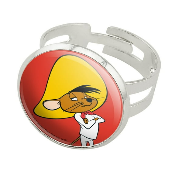 Looney Tunes Speedy Gonzales Silver Plated Adjustable Novelty Ring